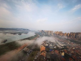 秋日的澧水河畔