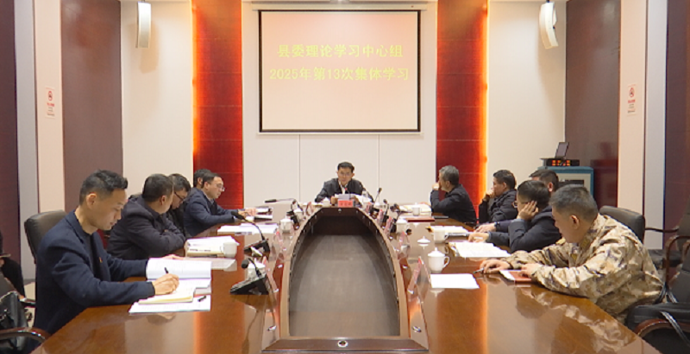 王启武主持开展县委理论学习中心组2025年第13次集体学习