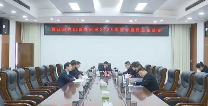 冷亮主持召开县政府党组2025年度专题民主生活会