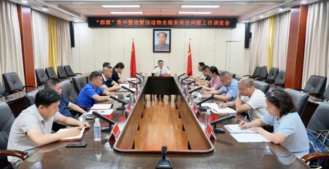 冷亮主持召开“群腐”集中整治暨治理物业服务突出问题工作调度会
