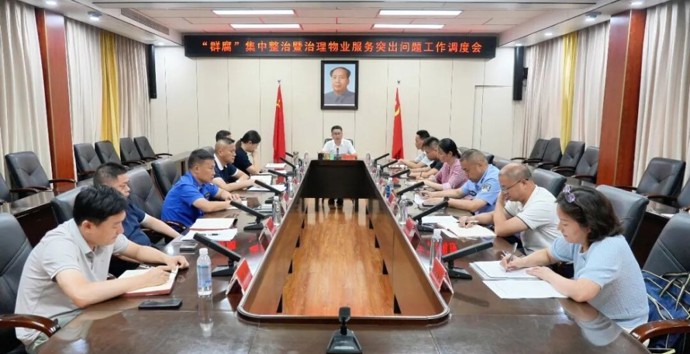 冷亮主持召开“群腐”集中整治暨治理物业服务突出问题工作调度会